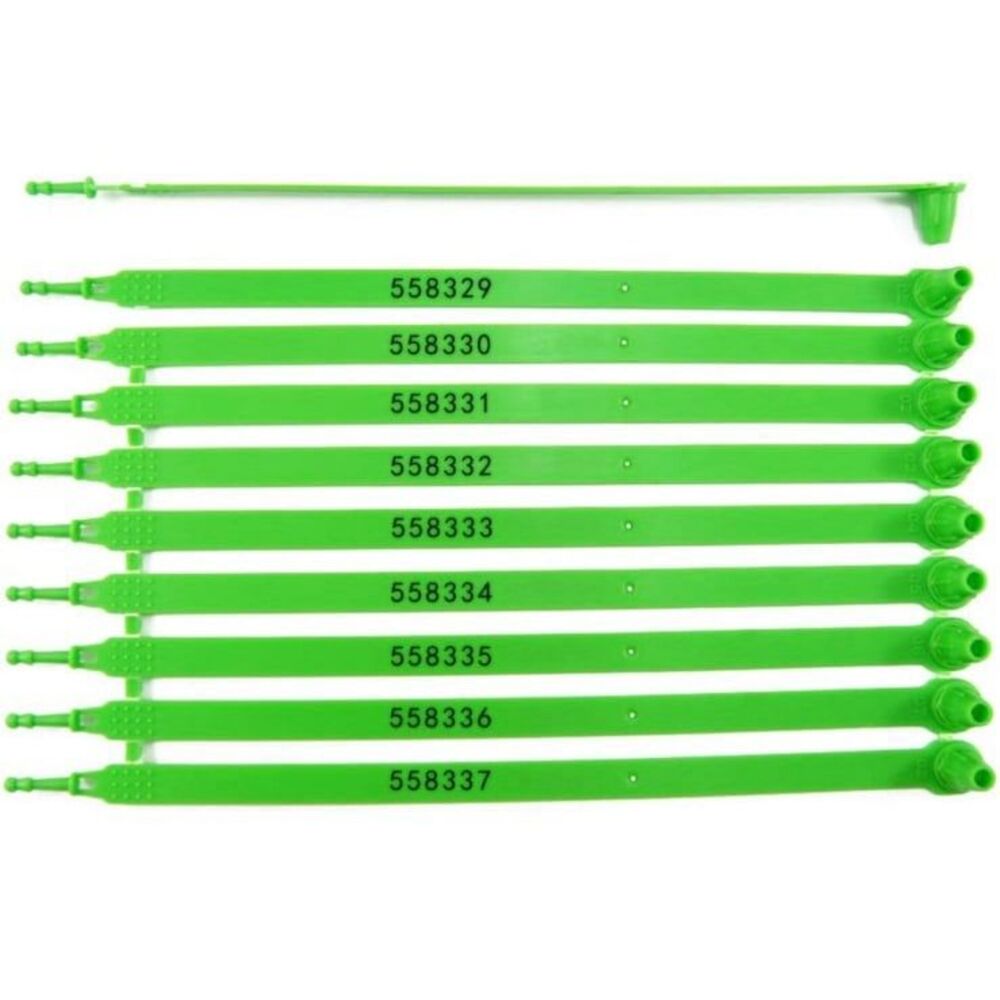 Leadseals(R) 100 PCS Green Tite-Lock Plastic Tractor Truck Trailer Door Seal NWT